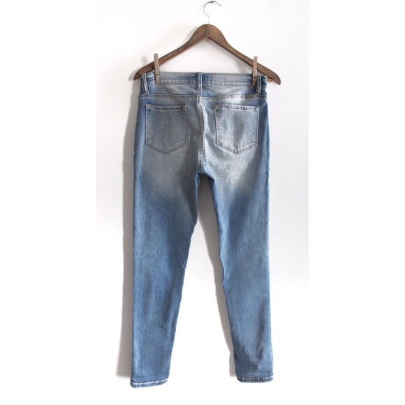 Preowned KanCan Light Wash Ashlyn Mid Rise Super Skinny Jeans 28 Juniors 9 - Picture 8 of 14